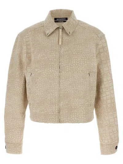 Jacquemus Beige La Veste De-nimes Canevas Jacket