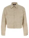 Jacquemus Beige La Veste De-nimes Canevas Jacket In Beige