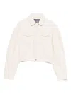 Jacquemus Cropped Denim Jacket Flap Pockets In Neutral
