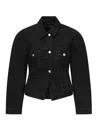 Jacquemus La Veste De Nimes Black Jacket With Rear Belt In Denim Woman In Black