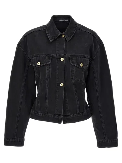 Jacquemus La Waistcoate De-nîmes Jacket In Black