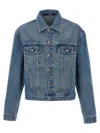 Jacquemus Blue Classic Collar Denim Jacket In Blue
