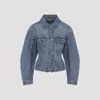 Jacquemus Classic Cotton Denim Jacket With Tailored Hem And Chest Pockets In Blue