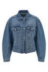 Jacquemus Classic Cotton Denim Jacket With Tailored Hem And Chest Pockets In Blue