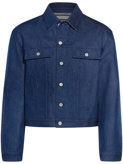 Jacquemus La Veste De-nimes Jacket In Denim Dark Blue
