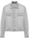 Jacquemus La Veste Brand-patch Regular-fit Denim Jacket In Grey