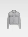 Jacquemus La Veste Brand-patch Regular-fit Denim Jacket In Grey/off-white