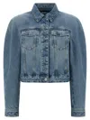 Jacquemus La Veste De-nimes Ovalo Puffer Jackets Light Blue