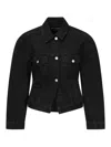 Jacquemus La Veste De Nimes Black Jacket With Rear Belt In Denim Woman In Black