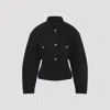 Jacquemus La Veste De Nimes Black Jacket With Rear Belt In Denim Woman In Black