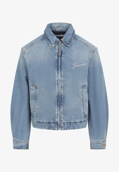 Jacquemus La Veste De-nimes Jacket In Blue