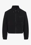 Jacquemus Canvas Coat Front And Back Pockets In Black