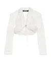 Jacquemus La Veste Dentelle Cropped Jacket In White