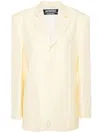 Jacquemus Oversized Canvas Suit Jacket In Yellow
