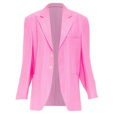 Pre-owned Jacquemus La Veste D'homme Pink Peak Lapels Blazer