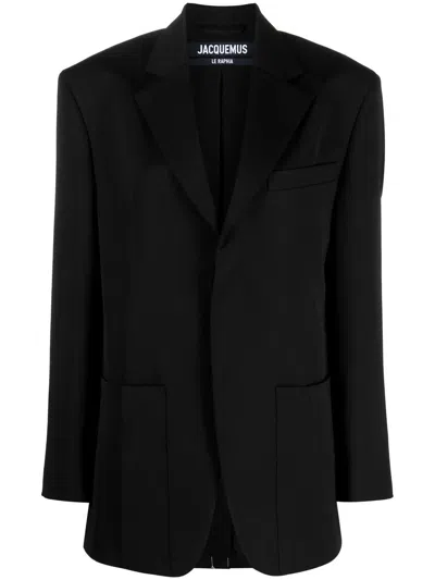 Jacquemus La Veste Dhomme Virgin Wool Blazer In Black