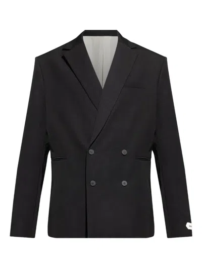 Jacquemus Fernando Double-breasted Padded-shoulder Blazer In Black