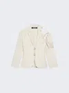 Jacquemus La Veste Galliga Asymmetric Blazer In White