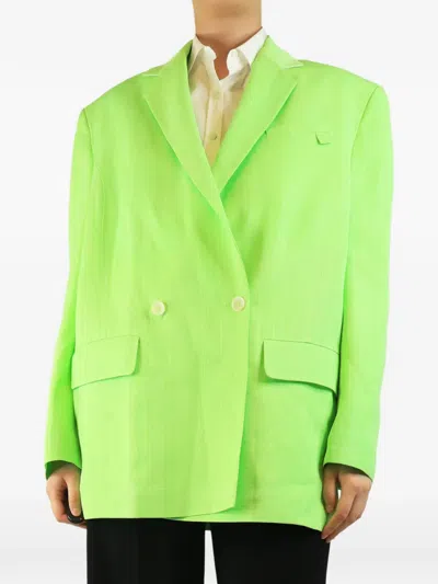 Pre-owned Jacquemus La Veste Marino Double-breasted Blazer In Green