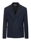 Jacquemus La Melo Double-breasted Blazer In Blue
