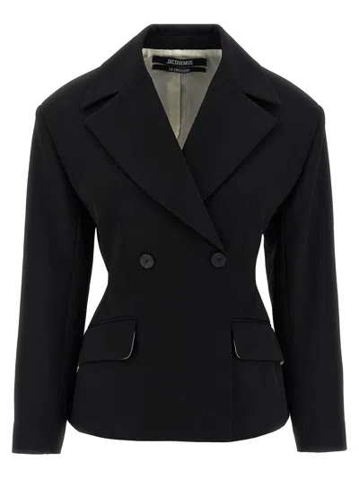 Jacquemus La Veste Norma Blazer And Suits Black