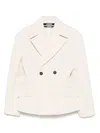Jacquemus Ecru Double-breasted Blazer With Structured Silhouette In Neutrals