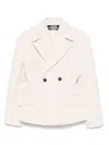 Jacquemus Ecru Double-breasted Blazer With Structured Silhouette In Nude