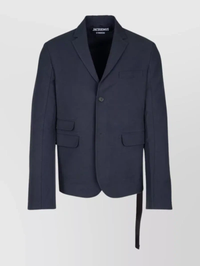 JACQUEMUS LA VESTE PICCINNI BELTED JACKET FEATURING NOTCH LAPELS