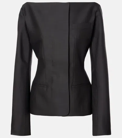 JACQUEMUS LA VESTE SPALLA WOOL AND SILK JACKET