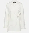 Jacquemus Tibau Crossover Double-breasted Blazer In White