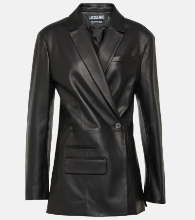 JACQUEMUS LA VESTE TIBAU CUIR LEATHER BLAZER