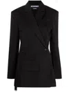 Jacquemus Tailored Double-breasted Blazer With Structured Shoulders In Black