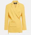 Jacquemus La Veste Tibau Crossover Blazer In Yellow