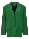 Jacquemus Titolo Striped Jacquard Single-breasted Oversized Blazer Jacket