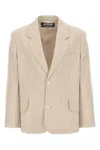 Jacquemus Wool Blend Blazer Jacket With Shoulder Pads