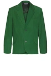 Jacquemus Titolo Single-breasted Blazer In Dark Green