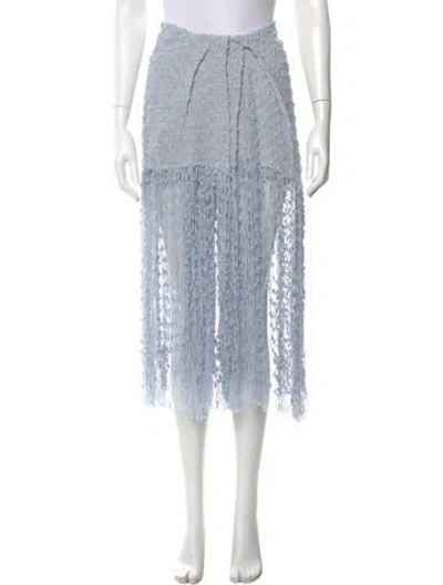 Pre-owned Jacquemus Lace Pattern Midi Length Skirt W/ Tags In Blue