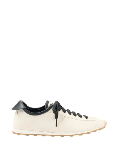 Jacquemus Les Tennis Leather-trimmed Canvas Sneakers In Neutral