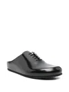 Jacquemus Round Toe Open Back Flat Sole Slippers In Black
