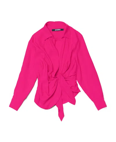 Jacquemus La Chemise Bahia Shirt In Purple