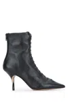 Jacquemus Pointed Toe Stiletto Ankle Boots In Black
