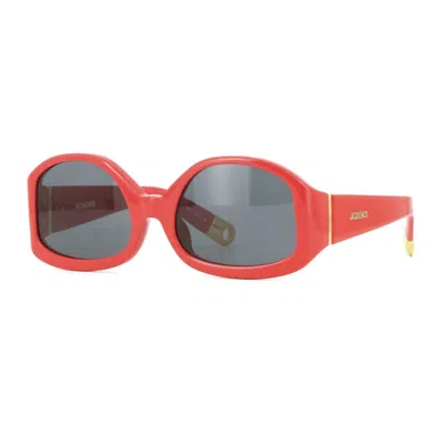 Jacquemus Ladies Black Geometric Sunglasses Jac/15 C2 In ["grey"]