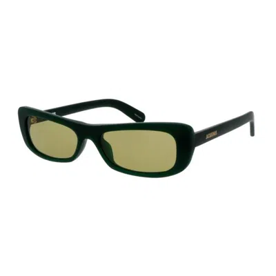 Jacquemus Ladies Black Rectangular Sunglasses Jac/55 ?3 In ["green"]