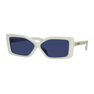 Jacquemus Ladies Black Square Sunglasses Jac/41 C3 In ["blue"]