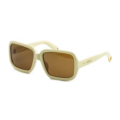 Jacquemus Ladies Black Square Sunglasses Jac/86 C2 In ["brown"]