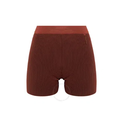 JACQUEMUS JACQUEMUS LADIES BROWN LE SHORT PRALU KNITTED SHORTS
