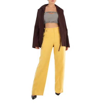 Jacquemus Ladies Dark Brown La Veste Amaro Jacket In Yellow