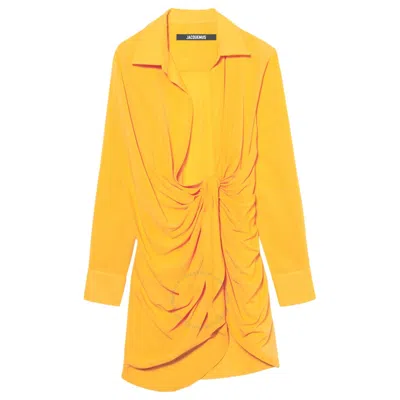 Jacquemus Ladies Orange Bahia Sash Mini Dress