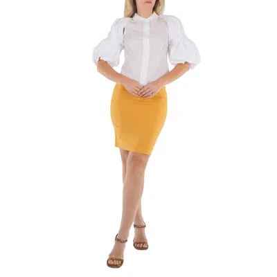 JACQUEMUS LADIES ORANGE PENCIL SKIRT LA JUPE PINA