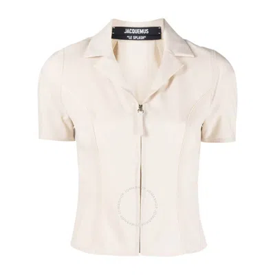 Jacquemus La Chemise Tangelo Virgin Wool-blend Shirt In Black